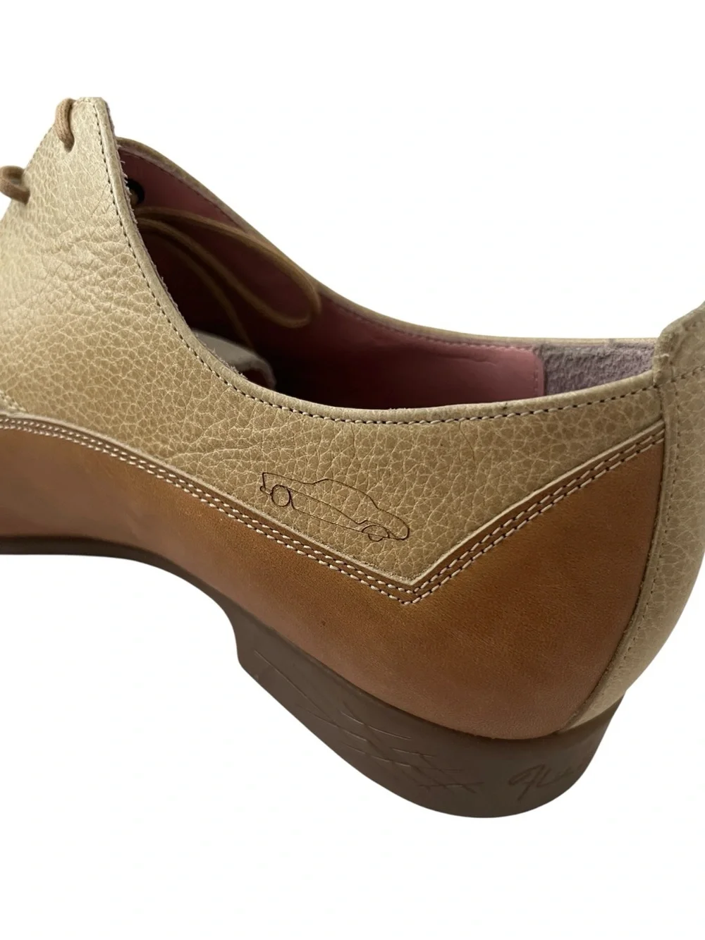 John Fluevog James Dean Tan With Beige Combo Shoes Size 11